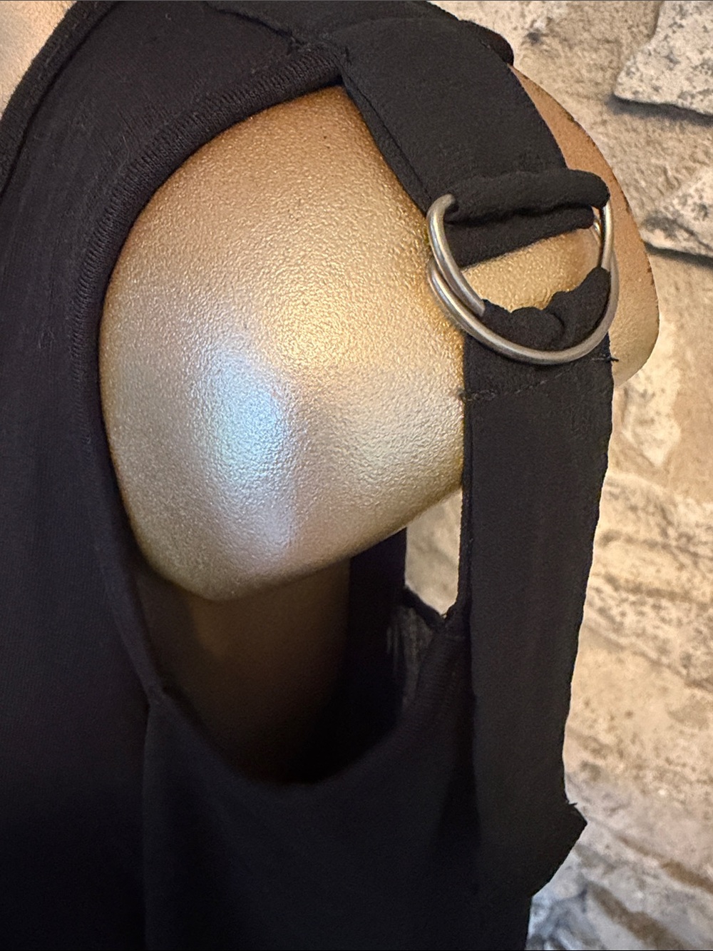 Black Cold-Shoulder Women’s Top - Picture 4 of 7